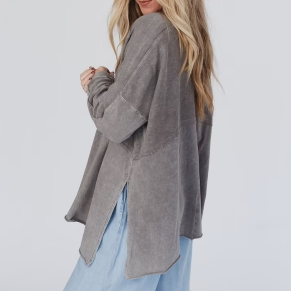 NWT Time Off Terry Knit Pullover Size Medium - Picture 2 of 9